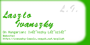 laszlo ivanszky business card